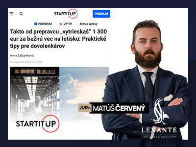 K tématu fiktivních žádostí se pro STARTITUP vyjádřil Partner a Advokát LEXANTE JUDr. Matouš Červený